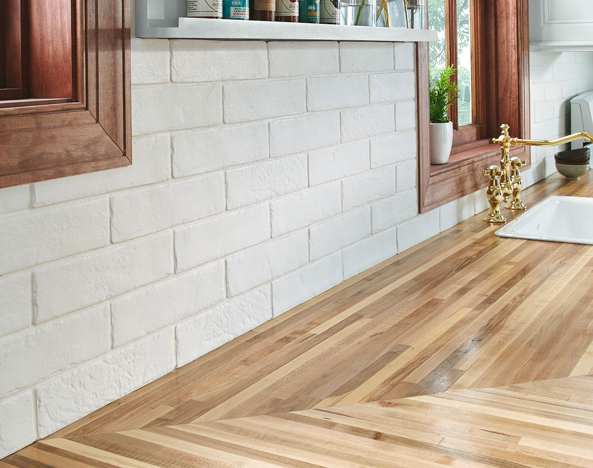 Brickstone White 2x10 — installed (view 3)