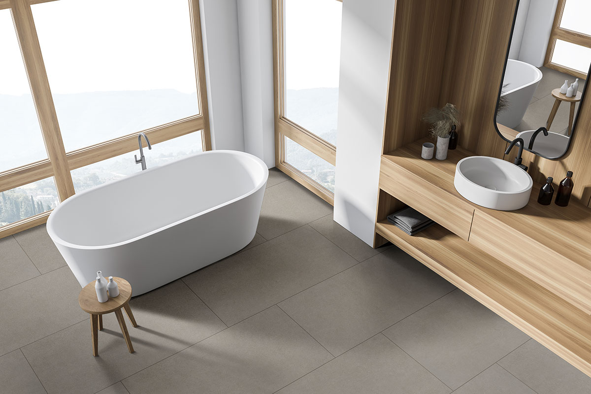 silver — installed in a bathroom (scene 0411)