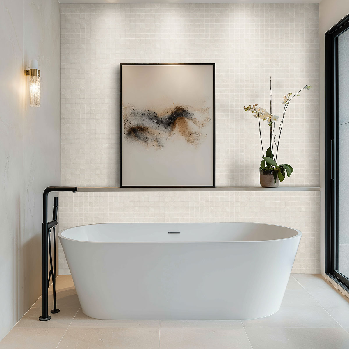 alabaster — installed in a bathroom (scene 1011)