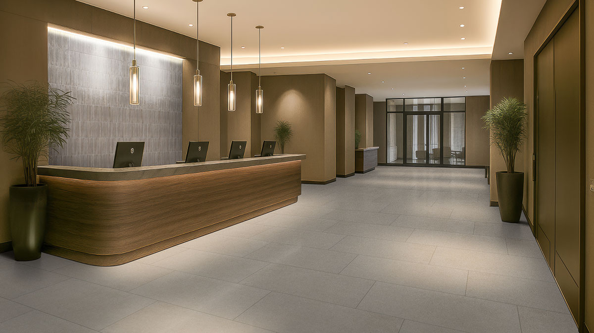 grigio — installed in a commercial space (scene 0297)