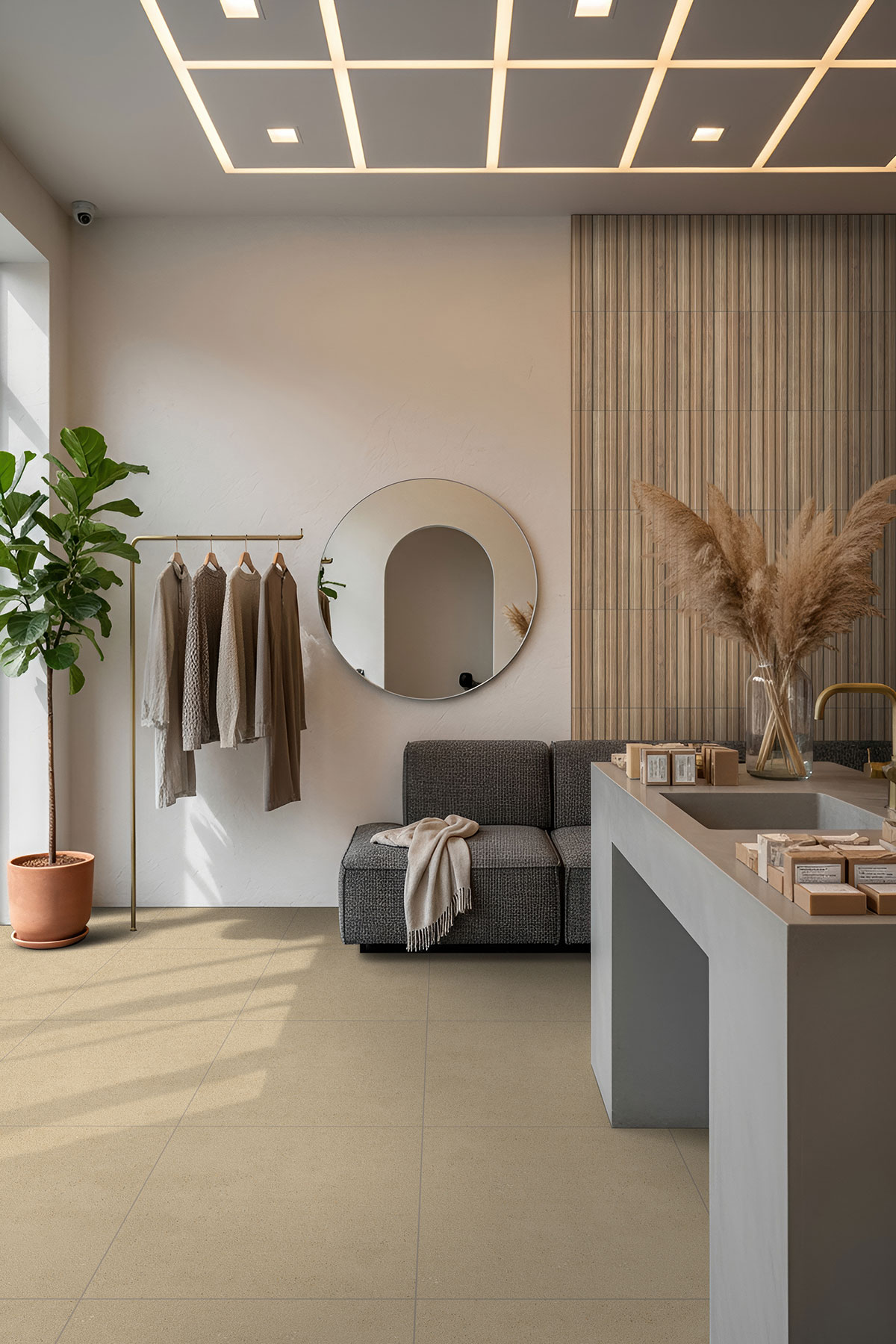camel — installed in a commercial space (scene 0334)