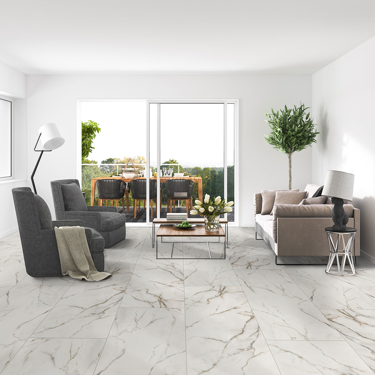 Calacatta Lucca — installed (view 1)