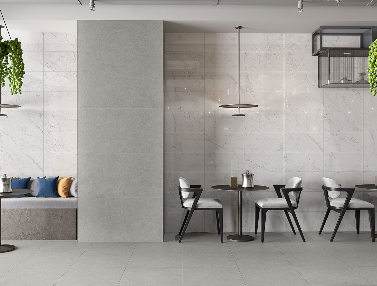 Carrara Bianco — installed (view 4)