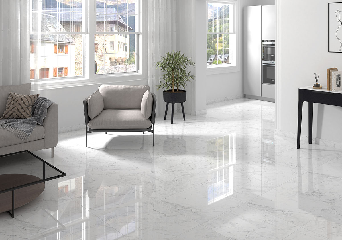 Carrara Bianco — installed (view 5)