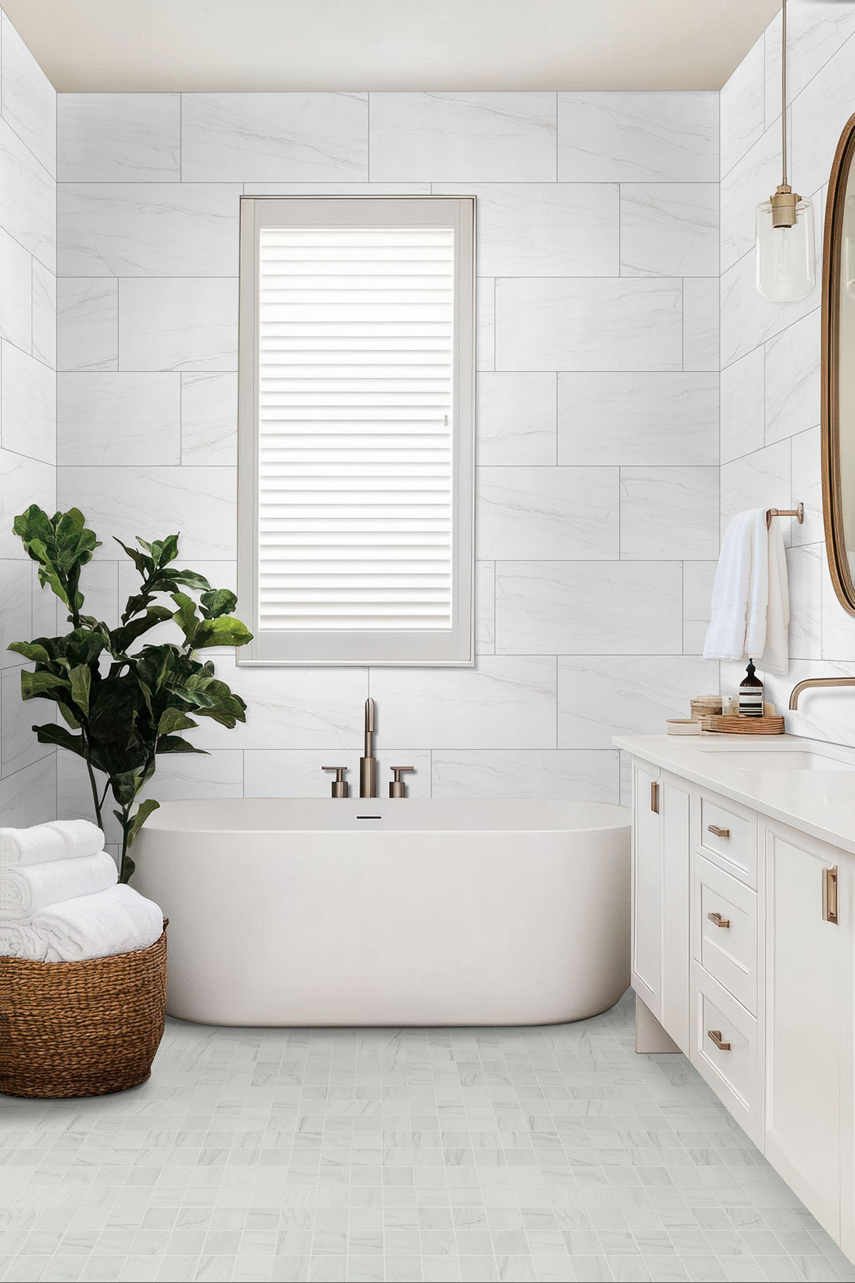 Zermatta Blanca — installed in a bathroom (scene 1013)