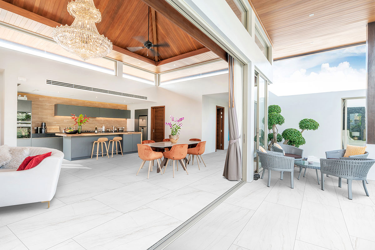Zermatta Blanca — installed in a commercial space (scene 0255)