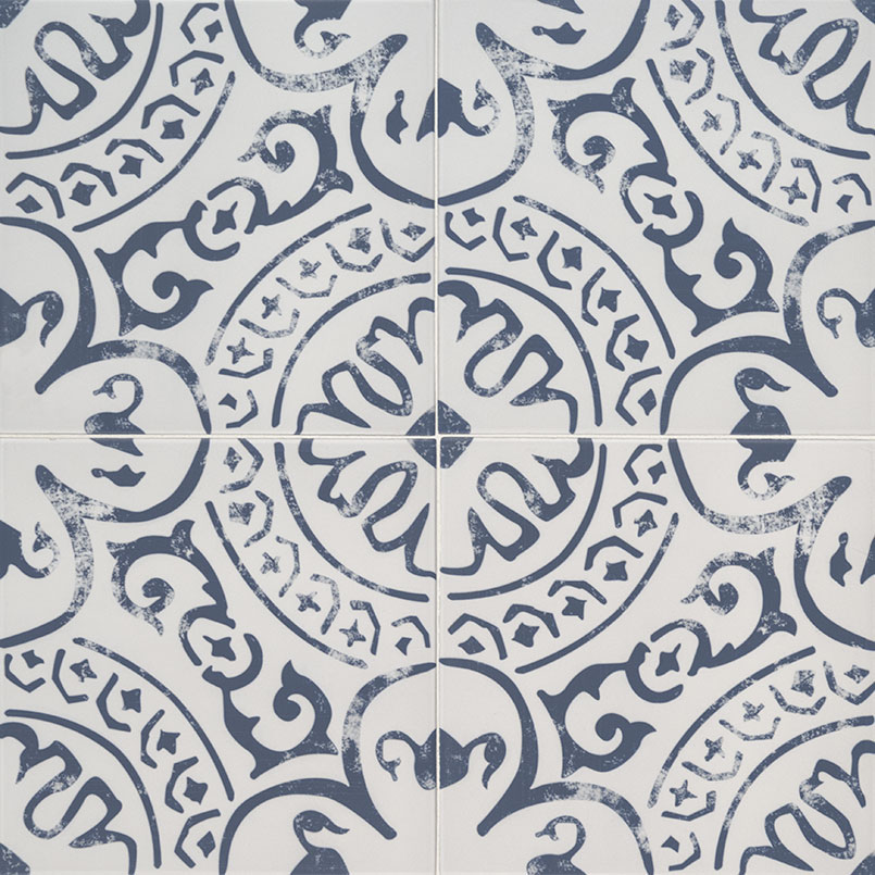 indigo Porcelain in a kitchen