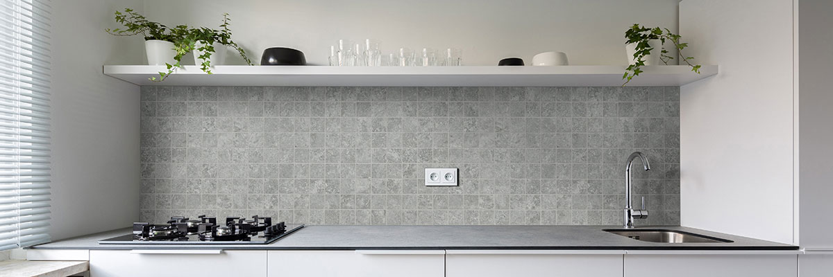Lunar Silver countertop in a backsplash — view 6