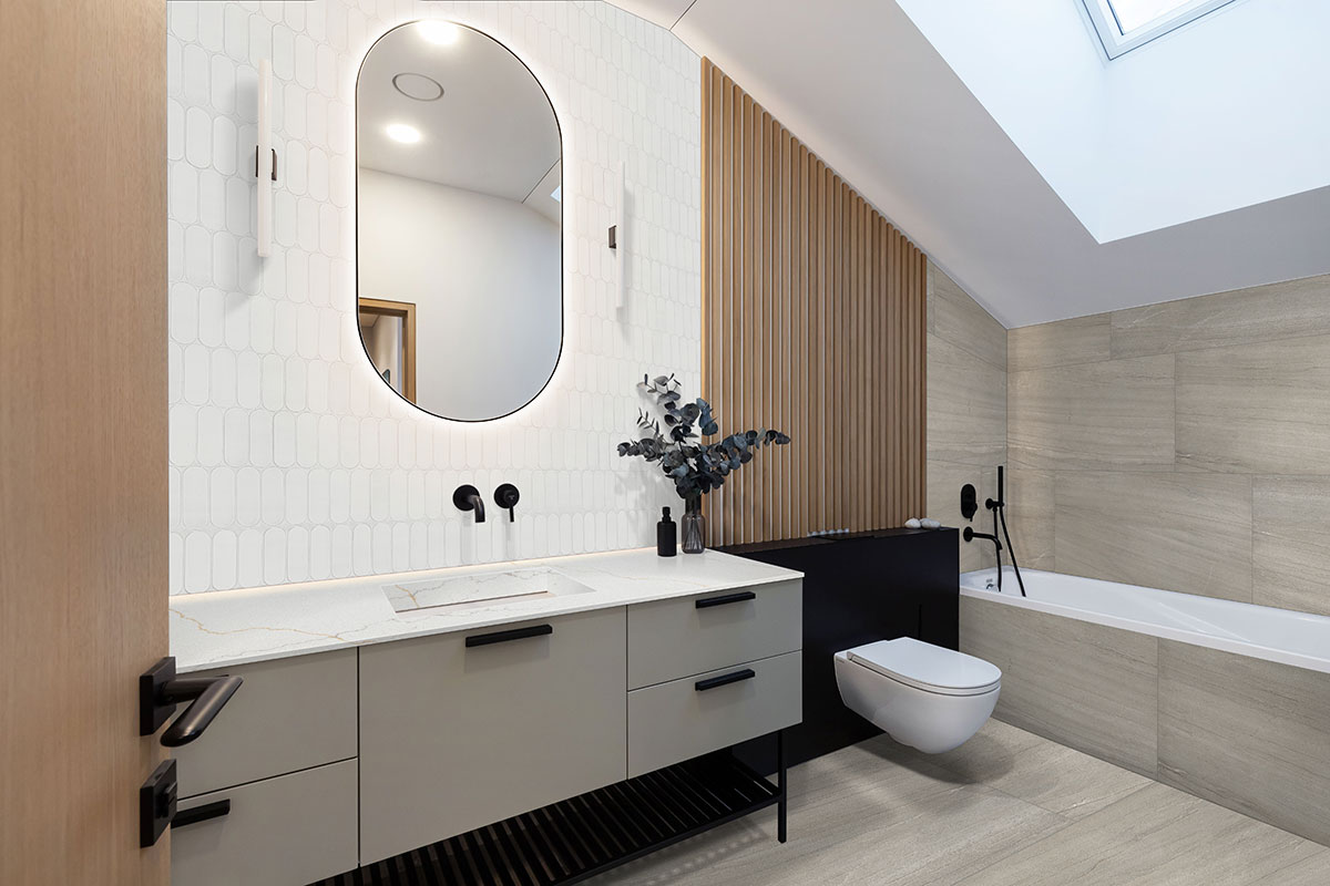 greige — installed in a bathroom (scene 1018)