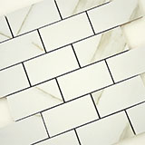 Calacatta 2x4 Porcelain in a kitchen