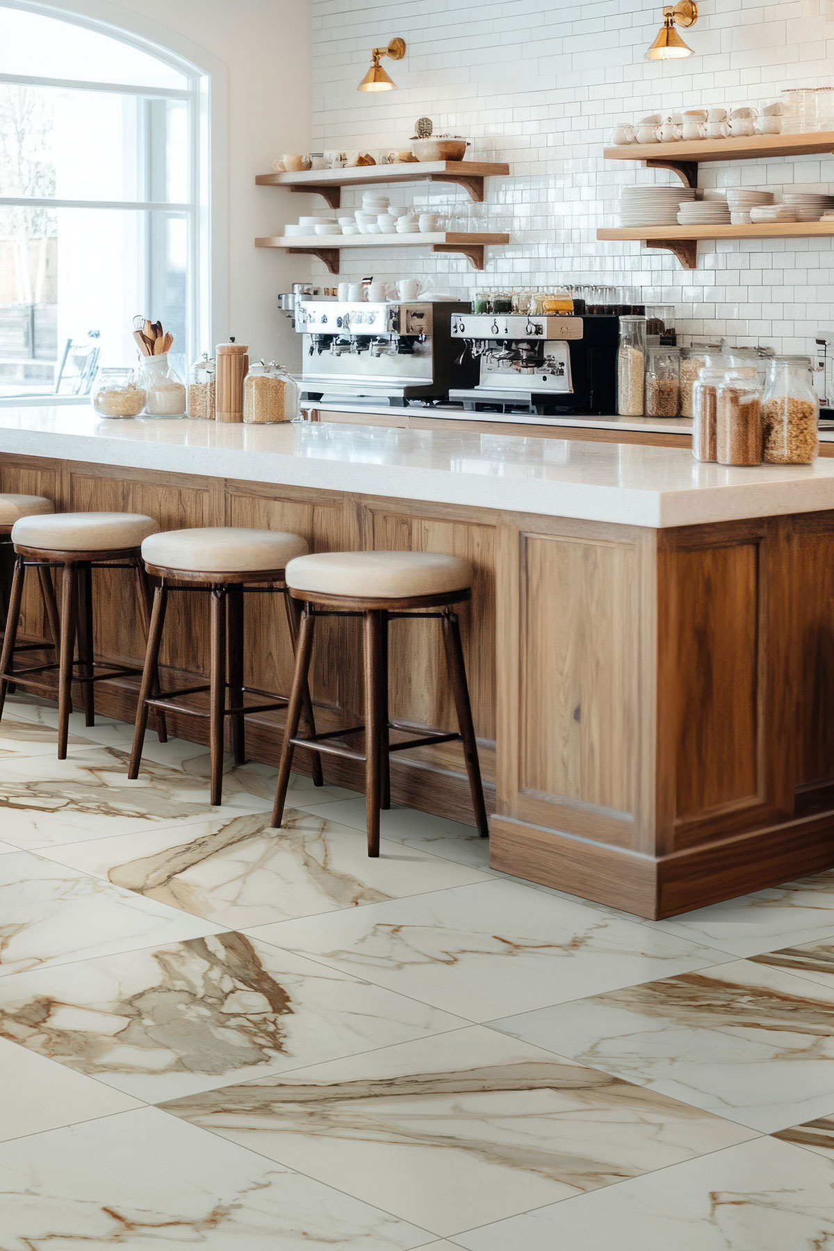 Calacatta Marbella — installed in a commercial space (scene 0267)