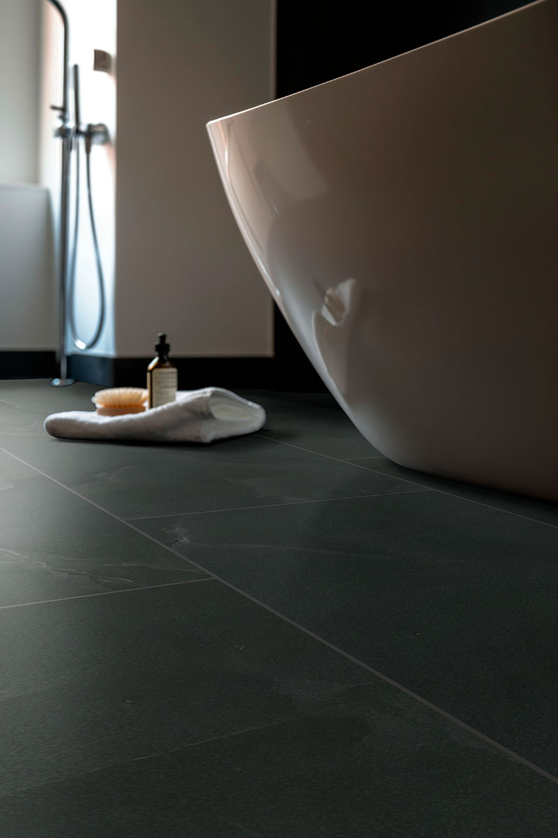 Midnight Agate countertop in a bathroom — view 3