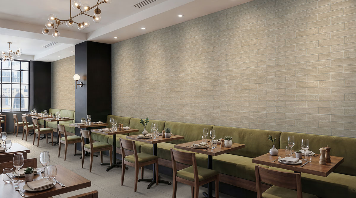 Sierra Umber 4x12 Matte — installed in a commercial space (scene 0354)
