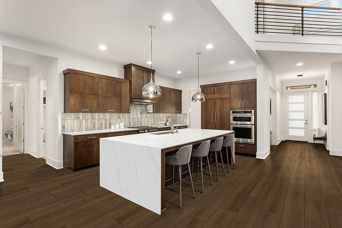 Calacatta Corrinna — installed in a kitchen (scene 0681)