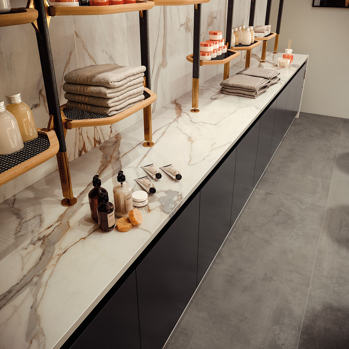 Calacatta Marbella Polished — close-up in a kitchen (scene 0156)