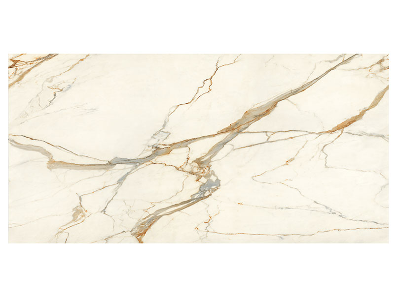 Calacatta Marbella Polished Porcelain in a kitchen