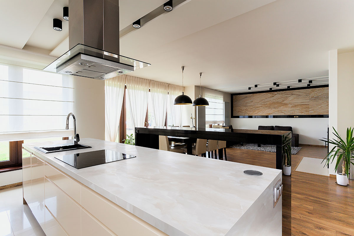 Ice Onyx Book Matched 12mm Polished — installed (view 1)