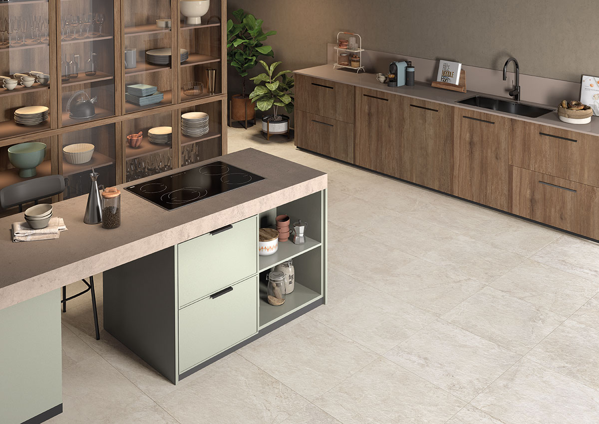 Ivory countertop installed