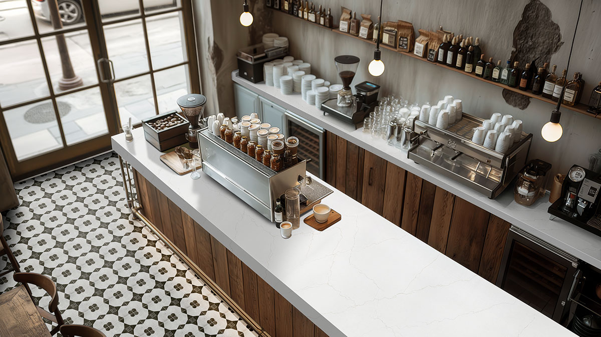 sakura — installed in a commercial space (scene 0202)