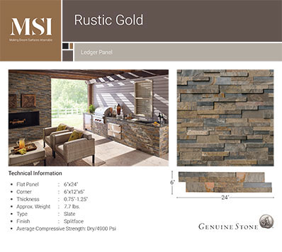 Rustic, Gold swatch