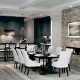 Silver Travertine Travertine in a kitchen