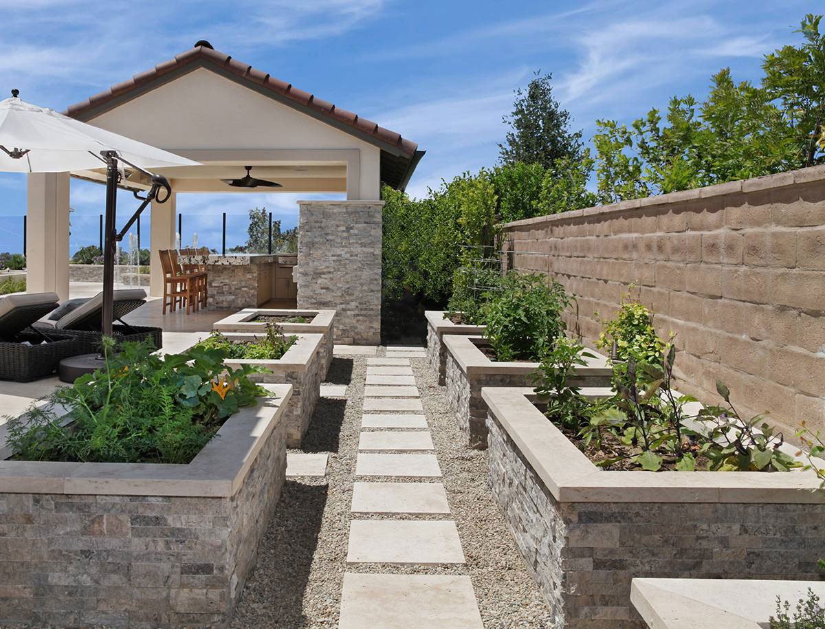 Silver Travertine — installed (view 4)