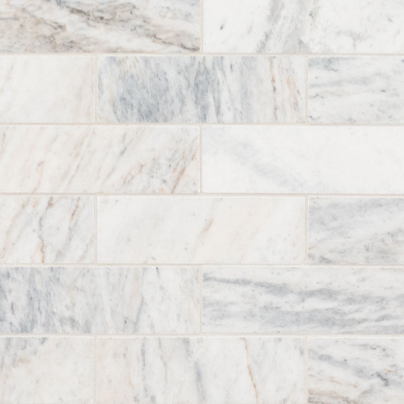 Capri Blue Honed Subway Tile 2x6 swatch