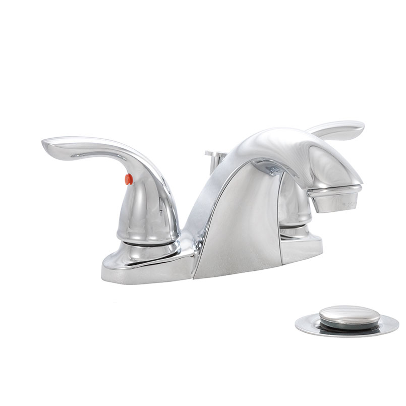 2 Handle Bathroom Faucet - 403 Chrome slab, full view