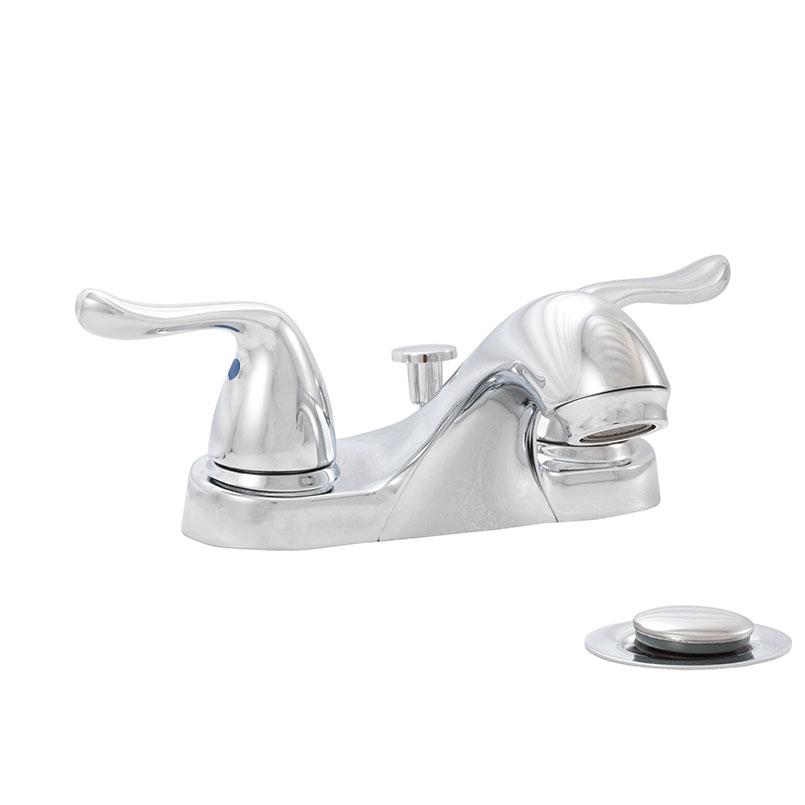 2 Handle Bathroom Faucet - 405 Chrome slab, full view
