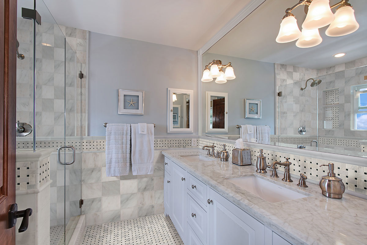 Carrara White — installed (view 2)
