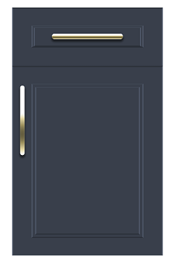 washed navy cabinet door