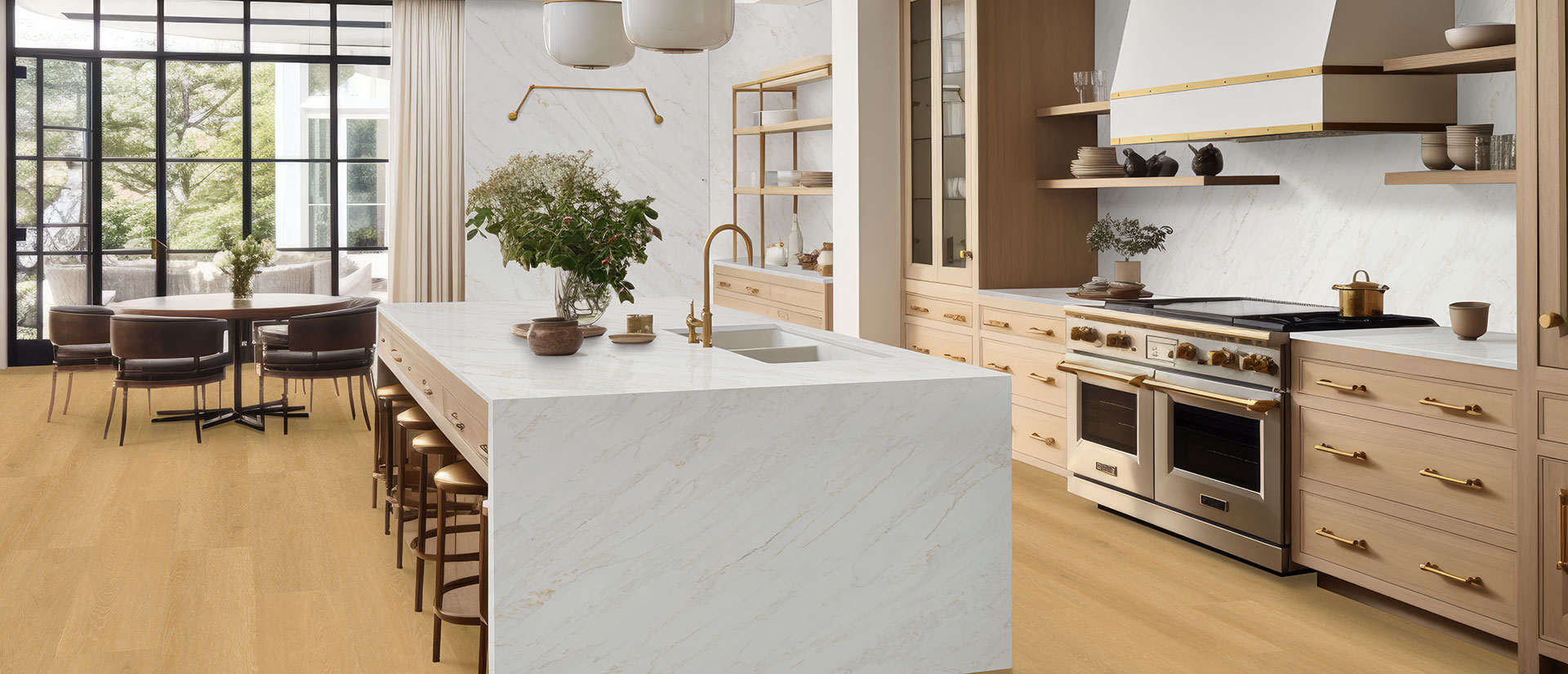 Calacatta Premata Quartz countertop in a kitchen