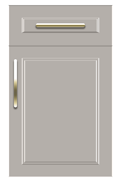 light gray cabinet door