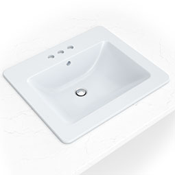 Overmount White Rectangle 2118