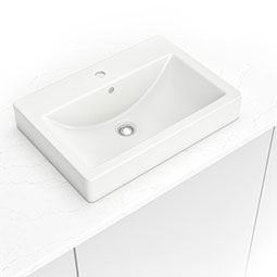 Overmount White Rectangle 2417