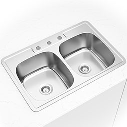 Double Bowl 18G 50/50 - 3322
